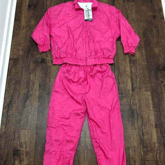 hot pink tracksuit womens